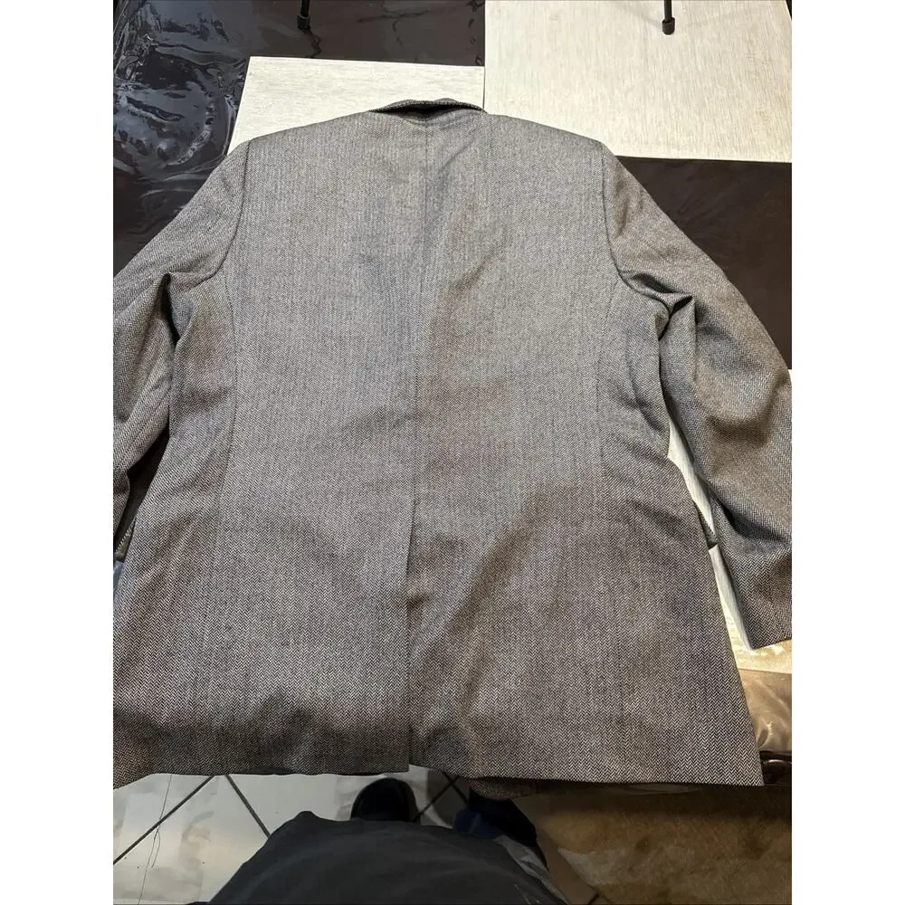 Hart Schaffner Marx Blazer Men 42R Herringbone Three Button - Picture 13 of 14